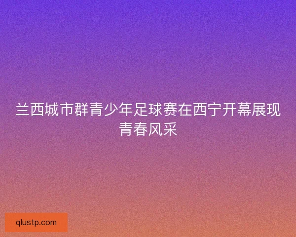 兰西城市群青少年足球赛在西宁开幕展现青春风采